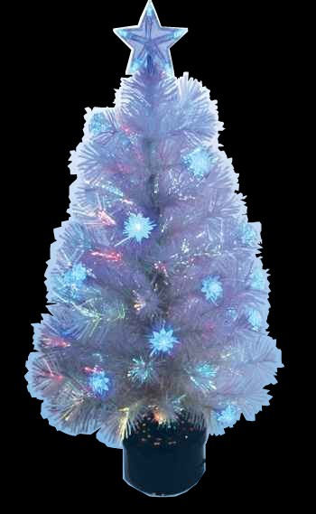 елка световод снежок 120 см,  новогодняя елка, елка со световолокном, канадская, фиброоптика, елка, искусственная елка, елка с фиброоптическим световолокном Снежок,  120 см, с голубыми цветками Е70124, Ёлки, светодиодная елка