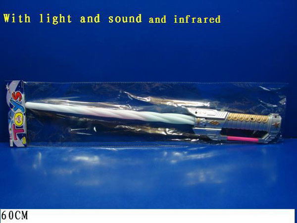 Меч Звездный десант, космические войны, звездные войны, меч со светом м звуком, с инфракрасным лучом,  в пакете, маркировка на упаковке  539A-1  EV12266,  артикул A432-H31014, код 122994, размер 60 см