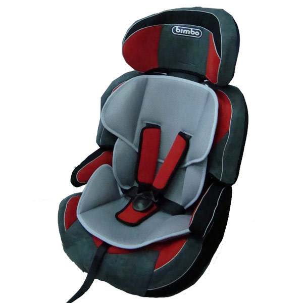 Автомобильное кресло Bimbo  EMILY  для детей весом от 9 до 36 кг,  от 1 года до 12 лет,  противоударная конструкция, цвет серый с красным, Код: 123979,    Артикул: LB-515BE