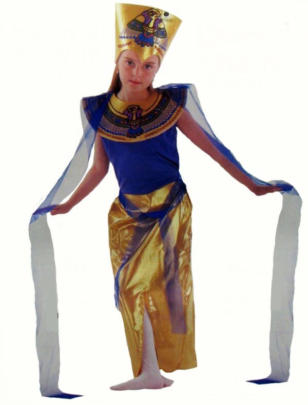 детский карнавальный костюм Королева Нила, костюм Нефертити, египетская красавица, Код: 34390, Артикул: 8797-M, фирма Лапландия, размер на 7-10 лет, этнические костюмы, исторические костюмы, детские карнавальные костюмы, египетский костюм для девочки