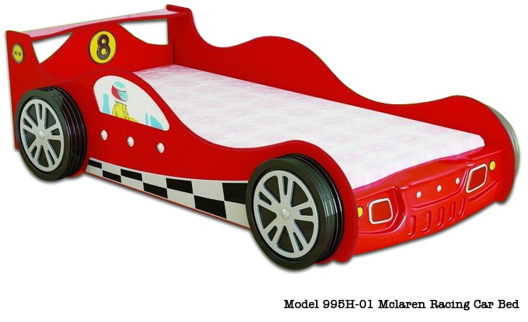 Детская кровать-машина. Кровать - Гоночная машина Макларен - Mc Laren Racing Car, артикул 998, цвет красный