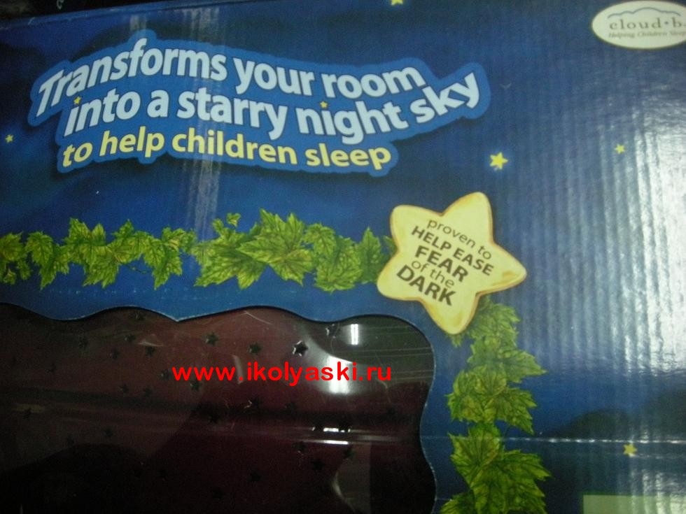 Мягкая игрушка - ночник, Превращает детскую комнату в звездное небо. Помогает преодолеть детскую боязнь темноты. 