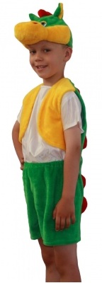 Детский карнавальный костюм Дракончика, костюм Дракона - символа 2012 года. Детский  новогодний маскарадный костюм из искусственного меха, фирма Остров Игрушки