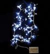 Новогодняя электрогирлянда евро, на батарейках, 20 диодных лампочек LED, прозрачная ягодка, длина гирлянды 0,95 метра, упакована  в пвх, артикул Н67557, фирма Снегурочка. 
