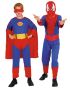 Карнавальный костюм двусторонний, костюм-трансформер, костюм Человек-Паук и Супермен, Спайдермен и Супермен,  2 в 1, артикул Е80742, фирма Snowmen.
