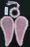 Карнавальный набор Крылья Ангела с ореолом (нимбом), крылья размером 57см,  2 цвета: розовый и белый, артикул Е91182, фирма SNOWMEN