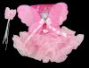 карнавальный набор бабочки: юбка с рюшами, крылья со стразами, волшебная палочка-бабочка, размер крыльев 31см, 4 цвета, артикул Е91194, фирма Snowmen
