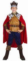 Детский карнавальный костюм Короля, артикул Е92146, SNOWMEN, на возраст 4-6, 7-10, 11-14 лет, костюм короля, мантия, корона, костюм короля Ричарда Львиное Сердце, костюм короля Артура. Детский карнавальный костюм Короля, карнавальный костюм короля, к