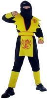 Детский карнавальный костюм  ниндзя желтый Дракон, код 34406, артикул  88397-М, на 7-10 лет, фирма Лапландия