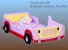  Кровать - машина для девочек Джип Кабриолет - Романтическое путешествие, материал МДФ, цвет розовый с красным, размер спального места 190х90 см