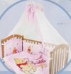 Комплект в кроватку для новорожденного, 7 предметов, с балдахином, Дисней, цвет розовый,  вышивка, аппликация, артикул 101-5, Кидскомфорт, Kids Comfort, комплект в кроватку, постельные принадлежности, одеяло, кпб, комплект постельного 
