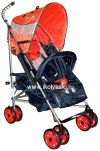 Детская коляска-трость Bimbo Emily DT02 PREMIUM, артикул С 7, код 138448, Бимбо Эмили Премиум, цвет синий с оранжевым, детские коляски трости, модные расцветки тростей, коллекция 2011