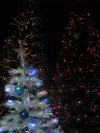 елка световод снежок 120 см,  новогодняя елка, елка со световолокном, канадская, фиброоптика, елка, искусственная елка, елка с фиброоптическим световолокном Снежок, елка с голубыми цветками Е70124, Ёлки, светодиодная елка, елки световоды