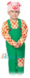 Костюм Поросёнка. Детский карнавальный костюм Поросёнок Нифф. Маскарадный костюм поросёнка из трёх поросят. На возраст от 3 до 8 лет, рост 98-132 см