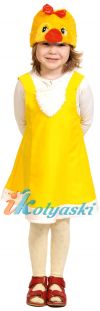 Детский карнавальный костюм Цыпочки для детей, костюм цыпленка для девочки ткань-плюш