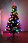 Новогодняя светодиодная елка, елка-световод, елка со снежками в кристаллах, елка со светящимися иголками, оптоволоконная елка, елка с мигающими светодиодами, елка светящаяся, мигающая елка, светодиодные елки, светодиодная елка купить, купить светодио