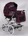 бордовая коляска для девочки, детская коляска зима-лето, коляска для новорожденных, коляска с гарантией