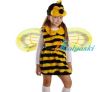 Костюм Пчелки с крыльями, костюм Пчелы для девочки. Детский карнавальный костюм из искусственного меха Пчелка, сарафан-туника, крылья и шапка, фирмы Остров игрушки 