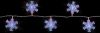 Новогодняя электрическая гирлянда на елку, электрогирлянда СНЕЖИНКИ LED, 36 ламп, синих светодиодов,  220 V, 2./8 ф, в ПВХ, прозрачный провод, длина 5,8 м, артикул Е80003, фирма Snowmen, Канада. Елочная гирлянда Снежинки, елрчные гирлянды купить, куп
