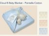 Подарочный набор для новорожденного: Детское одеяло для новорожденных, из натурального 100% хлопка, Pointelle Cotton, Пойнтэл Коттон и мягкая игрушка погремушка