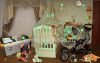 Детская комната для новорожденного, Milky Green Room, детская комната, детская мебель, кроватка с балдахином, комод, комод с пеленальным столиком, ходунки, манеж, игрушки для сна, черепашка светильник проектор, плед игрушка подушка