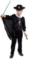 Костюм Зорро, детский карнавальный костюм Зорро Zorro артикулы Н62335 - на 3-6 лет, Н62336 - на 7-12 лет, фирма Шампания