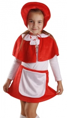 Детский карнавальный костюм из искусственного меха Красная Шапочка,   Остров игрушки, новогодние карнавальные костюмы, маскарадные костюмы, детские карнавальные костюмы