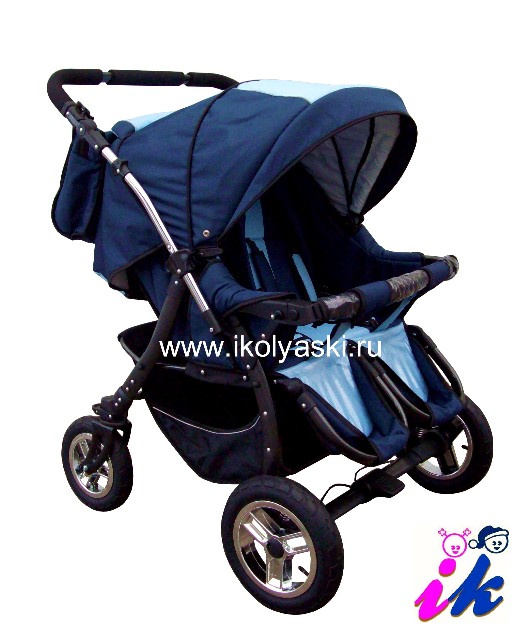 Детская коляска для двойни трансформер Kajtex Sprint Twin Juppi Alu