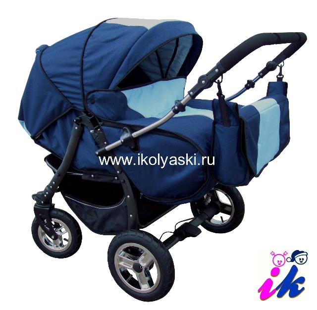 Детская коляска для двойни трансформер Kajtex Sprint Twin Juppi Alu