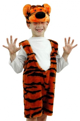 Костюм Тигра. Детский карнавальный костюм тигра, тигренка из искусственного меха, фирма Остров игрушки