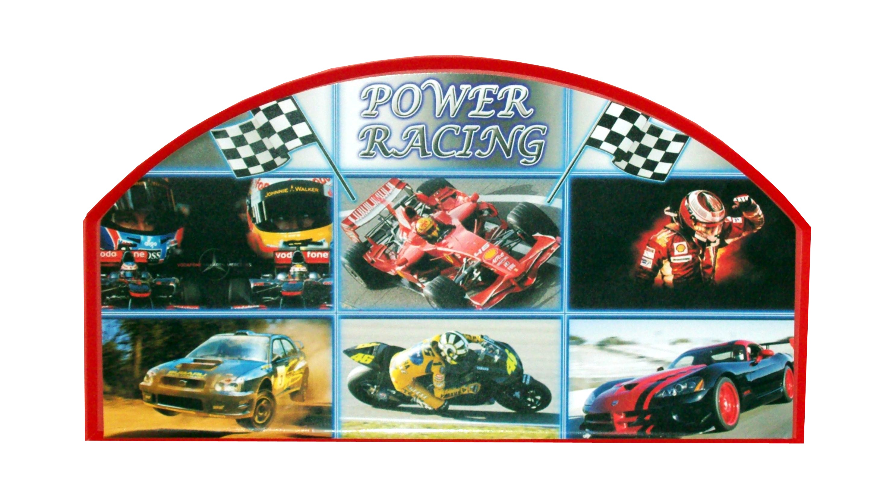 Детская кровать Джуниор  Power Racing - Тачки. Самая безопасная кровать для дошкольников и младших школьников в возрасте от 1,5 до 7-8 лет. Детская Кровать с защитными боковыми бортами, чтоб ребенок не упал во сне