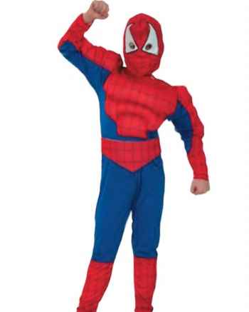 детский карнавальный костюм Человека Паука с выпуклыми мускулами,  маскарадный костюм Спайдермен