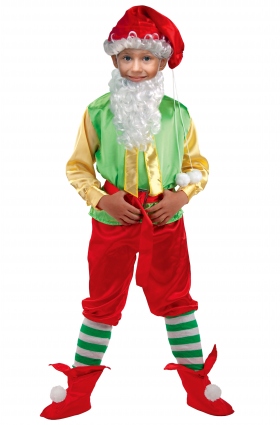 детский карнавальный костюм гнома, гномика, сказочный герой волшебных сказок, гном с бородой