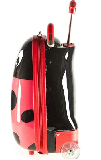 Lady Bug Trolley Case, Набор:  Чемодан Божья Коровка и рюкзак Божья Коровка, самые легкие в мире детские чемоданы на колесиках, светящиеся колеса, самый легкий портфель для первоклассника