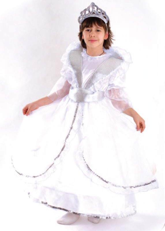 Детский карнавальный костюм Королевы, костюм Снежной королевы на 7-10 лет,  фирмы Шампания артикул Н62362