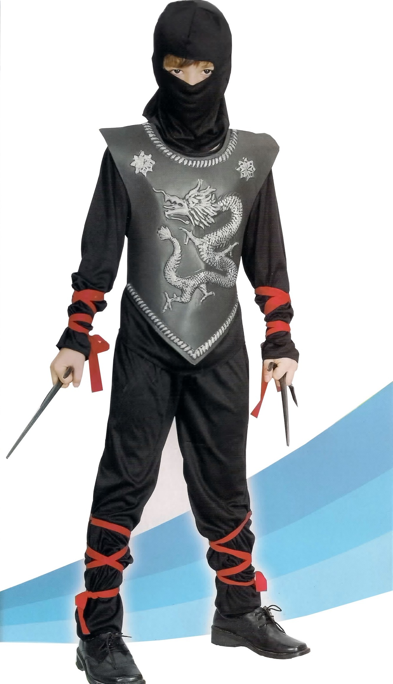 Детский карнавальный костюм Черный Ниндзя, артикул 87174 S, код 131991, фирма Лапландия, на 4-6 лет