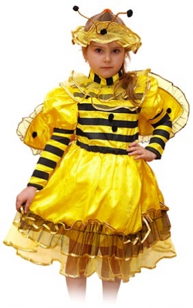 Детский карнавальный костюм Пчелки, нарядное платье с крылышками, серия Карнавалия текстиль