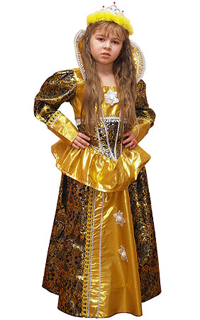 Детский карнавальный костюм Принцессы на 5-8 лет, серии Карнавалия Премиум фирмы Остров игрушки, детские карнавальные костюмы, маскарадные костюмы, костюмы героев сказок, новогодние костюмы