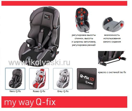 Автокресло детское Roan My Way Q-fix  группа 1,2,3 - система ISOFIX, безопасное надежное детское автокресло, baby car seat group 1,2,3 , made in Europe, Poland, кресло для детей в машину, детские товары, Автокресло, Роан, ISOFIX, изофикс, купить