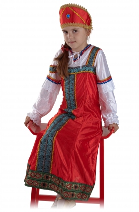 Детский карнавальный костюм Русской красавицы  серии Карнавалия фирмы 
