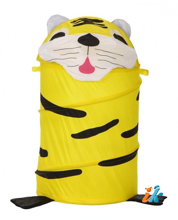 Напольная складная КОРЗИНА для игрушек Тигренок, (от 3-х лет), (43*60 см), артикул GFP-038, корзина для игрушек, корзина для детских игрушек, корзина для игрушек в детскую комнату