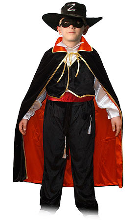 Костюм Зорро, Детский карнавальный костюм Зорро серии Карнавалия Премиум фирмы 