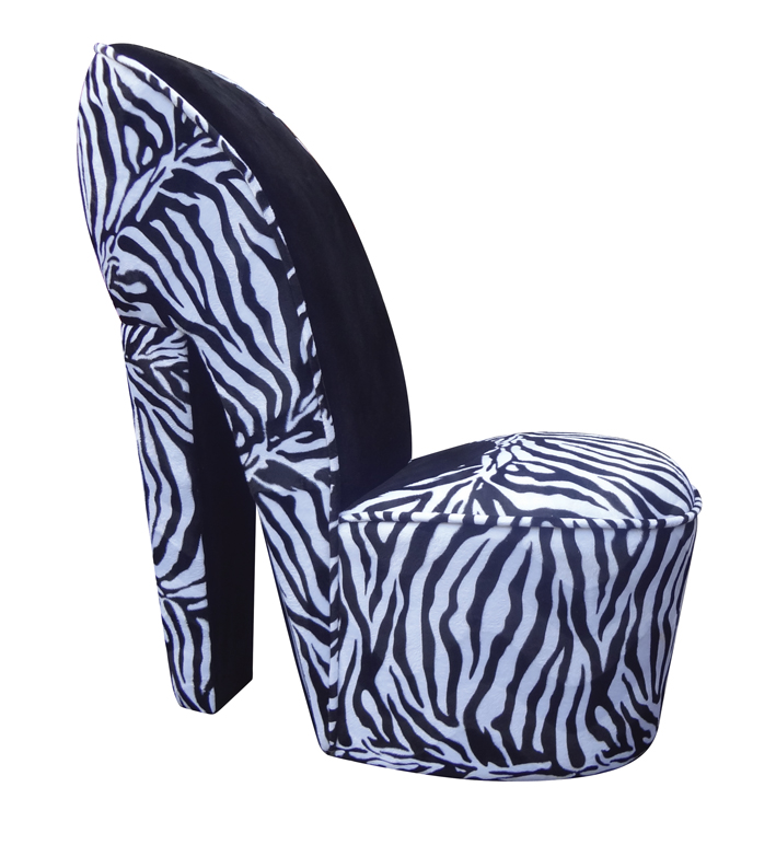 кресло туфелька цвет зебра