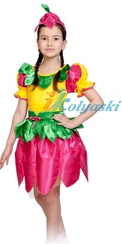 	 Костюм Дюймовочки для девочки, детский карнавальный костюм Дюймовочки, размер S, 4-6 лет, рост 116-122 см. В комплекте костюма Дюймовочки для девочки: юбка, топ, шляпка на ободке.