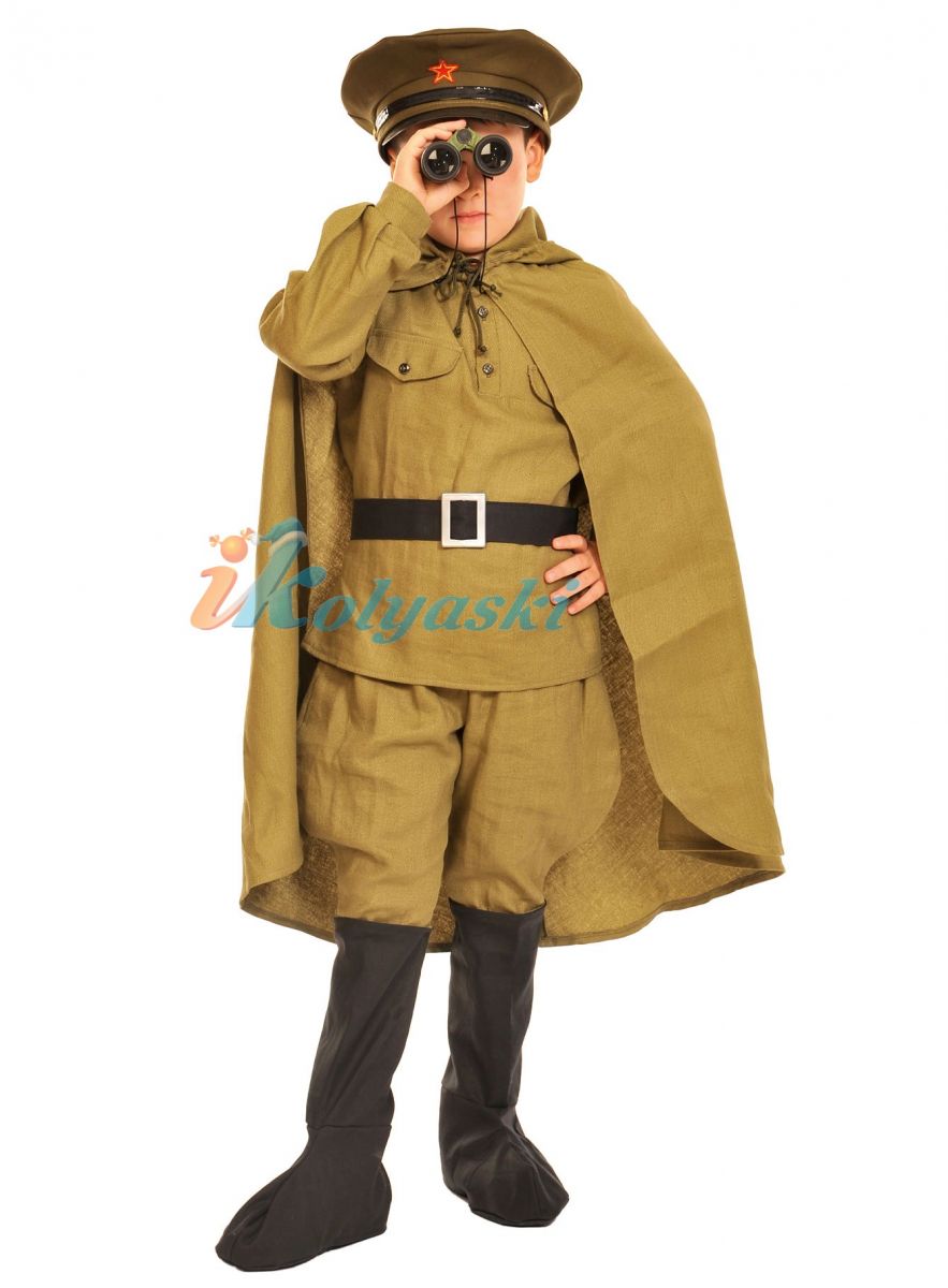 Военный костюм Командир с биноклем, детская военная форма, размер L, на 9-10 лет, рост 134-140 см. В комплекте: фуражка, гимнастёрка, ремень, галифе, сапоги, плащ-палатка, бинокль с компасом,  георгиевский бант. Военный костюм Командир с биноклем, детская военная форма, детский военный костюм для мальчика, детская военная форма, военная форма вов, военная форма для детей, мальчик военный, ребенок военный, Детский военный костюм командира для мальчика, пилотка, гимнастерка, купить костюм офицера для мальчика, детский военный костюм купить, детский костюм командира на фронте, детский костюм командира, гимнастерка купить, военный костюм для детей, 9 мая, 23 февраля,