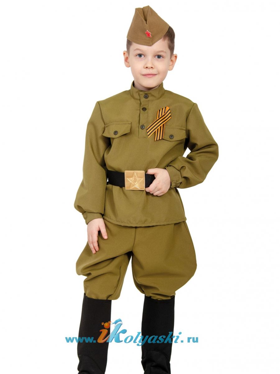 Детский военный костюм солдата для мальчика  С САПОГАМИ, размер 38-40, XL, рост 140-146 см, на 10-12 лет