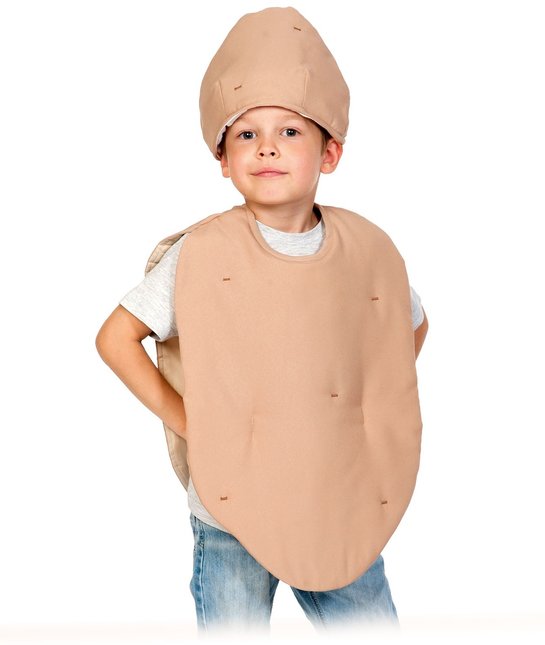 Костюм Картофеля детский,  костюм Картофеля для мальчика, костюм Картошки для девочки,  артикул 5223, размер единый на рост 98-128 см, на 4-7 лет