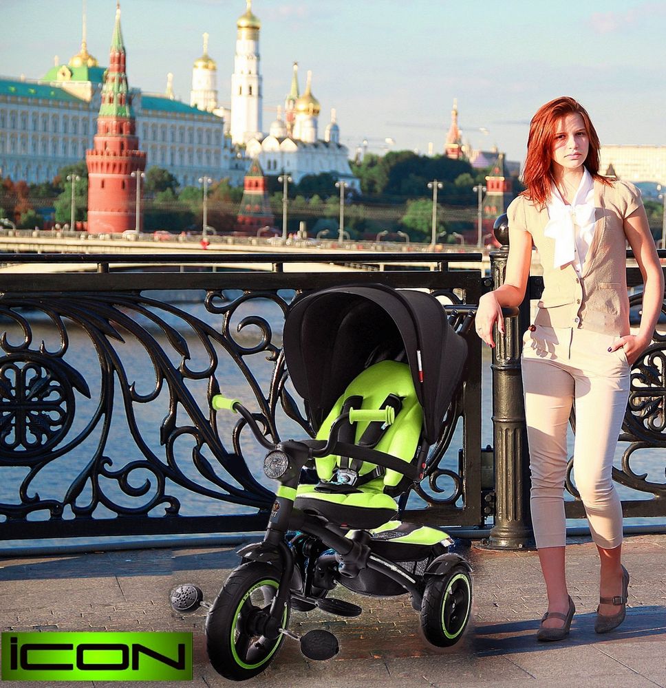 Детский трёхколесный велосипед Lexus trike ICON 5 RT, 3-х колесный велосипед-коляска VIP V5 by Natali Prigaro green 2016, детские трехколесные велосипеды, детский велосипед-коляска, купить детский велосипед, детский велосипед купить. детский велосипед новинка, детский велосипед lexus trike