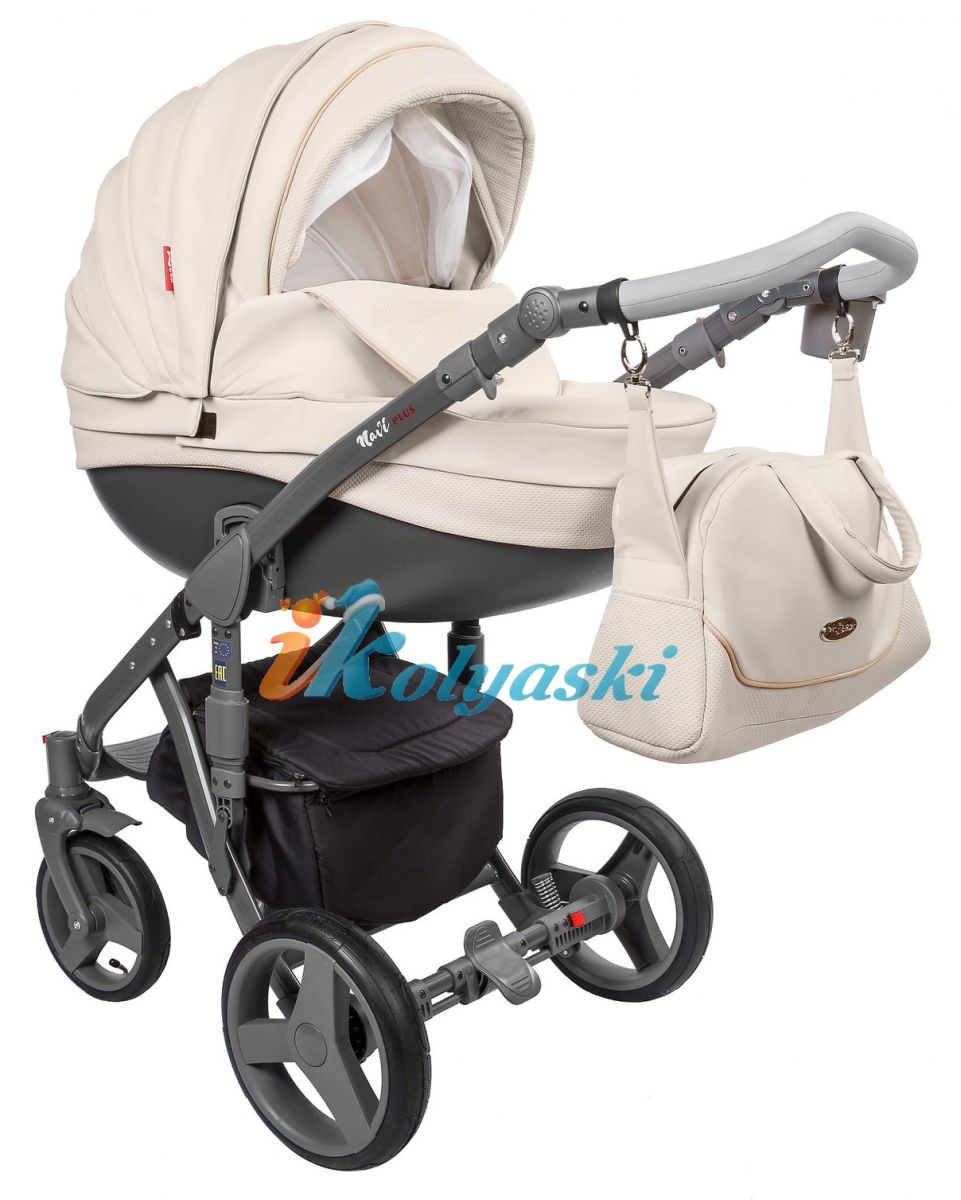 Kajtex Navy Plus Soft 2 в 1 экокожа и Basic Collection ткань, детская коляска для новорожденных, модульная на поворотных колесах, 2 в 1 Roan Bass Soft - Роан Басс шасси Софт, обшивка люльки экокожа или ткань. Новинка 2018. Цвет 821А7834 кремовая экокожа гладкая и кремовая перфорированная экокожа Kajtex Navy Plus Soft 2 в 1 экокожа и Basic Collection ткань, детская коляска для новорожденных, модульная на поворотных колесах, 2 в 1 Roan Bass Soft - Роан Басс шасси Софт, обшивка люльки экокожа или ткань. Новинка 2018. Цвет 821А7834 кремовая экокожа гладкая и кремовая перфорированная экокожа