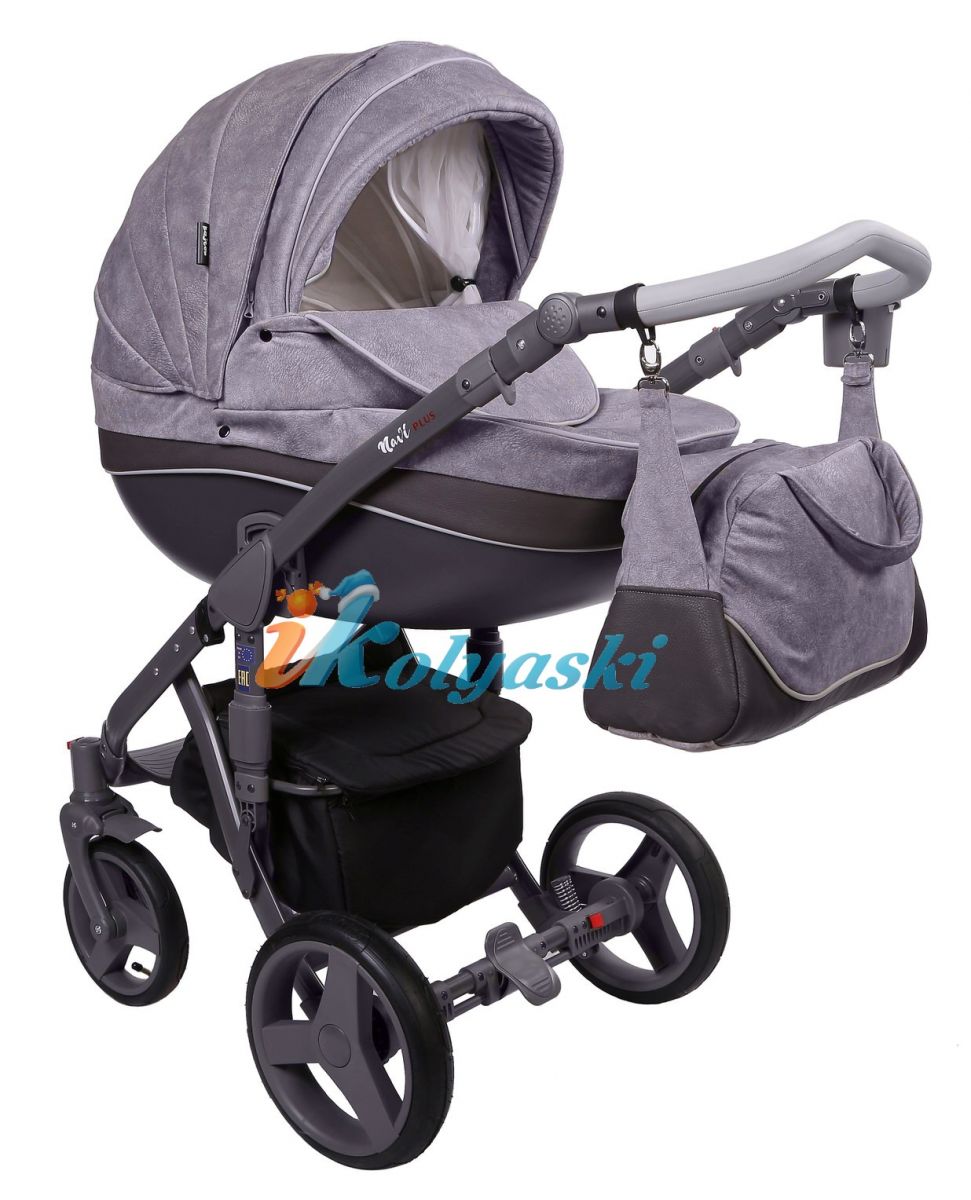 Kajtex Navy Plus Soft 2 в 1 экокожа и Basic Collection ткань, детская коляска для новорожденных, модульная на поворотных колесах, 2 в 1 Roan Bass Soft - Роан Басс шасси Софт, обшивка люльки экокожа или ткань. Новинка 2018. Цвет 821А7837 коричневая-мокко экокожа и серая ткань Kajtex Navy Plus Soft 2 в 1 экокожа и Basic Collection ткань, детская коляска для новорожденных, модульная на поворотных колесах, 2 в 1 Roan Bass Soft - Роан Басс шасси Софт, обшивка люльки экокожа или ткань. Новинка 2018. Цвет 821А7837 коричневая-мокко экокожа и серая ткань